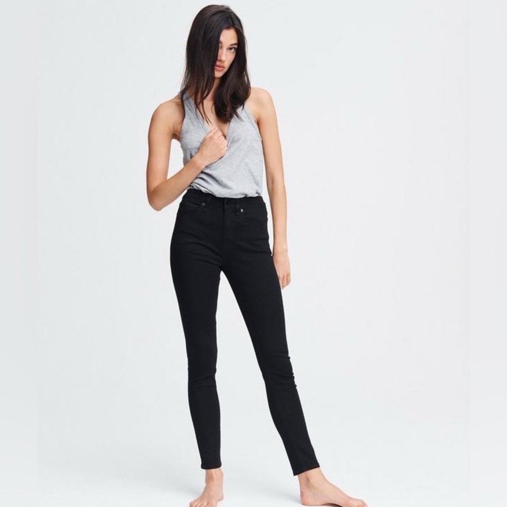Rag & Bone/JEAN Black Tech High Rise Skinny Jeans NWT Size 27